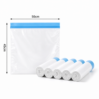 Bags - Pack 5 — waste bags for automatic litter box, front view